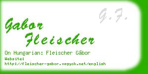 gabor fleischer business card